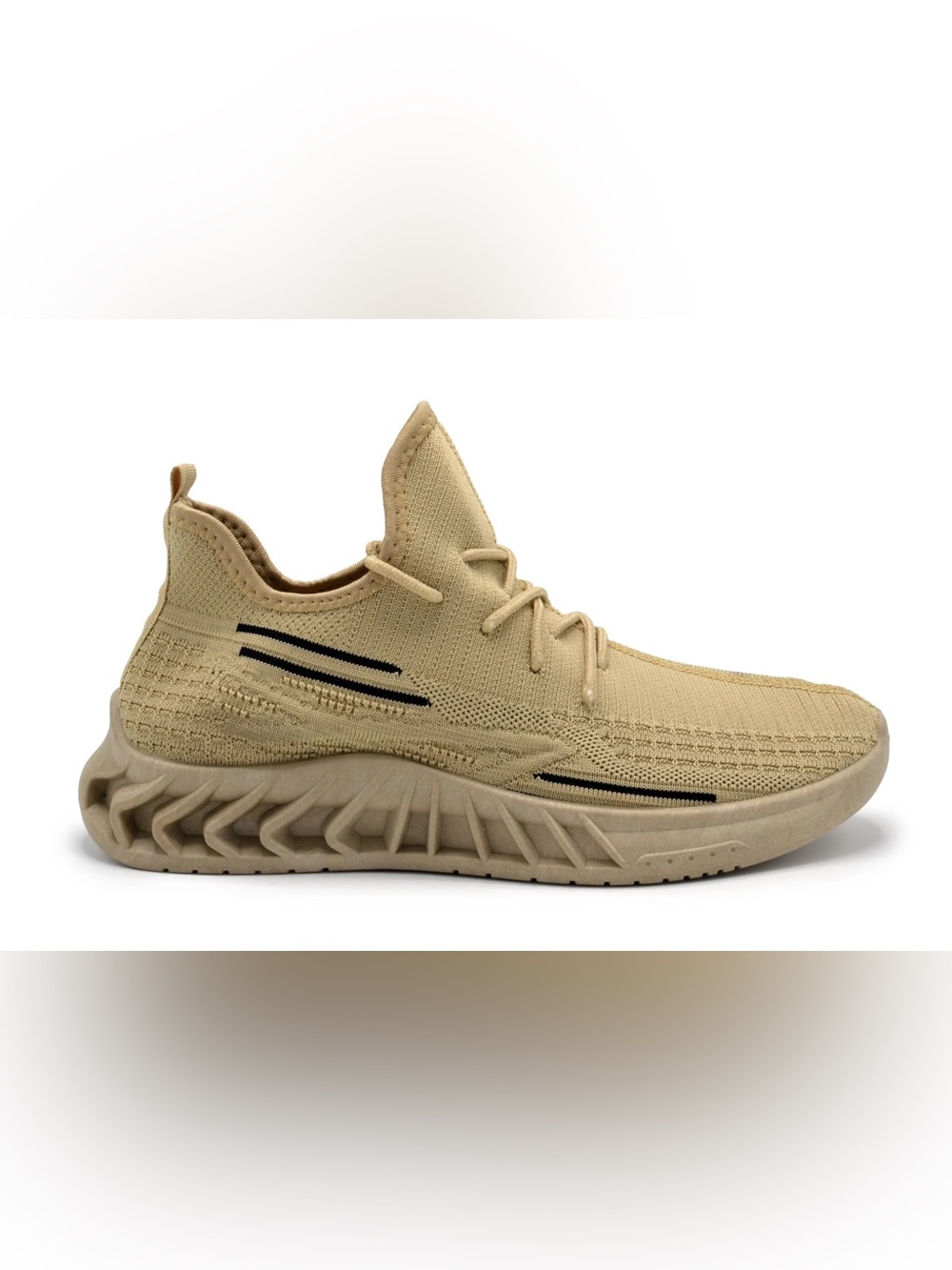 Akademics Men's Lightweight Knit Athletic Sneakers in Beige